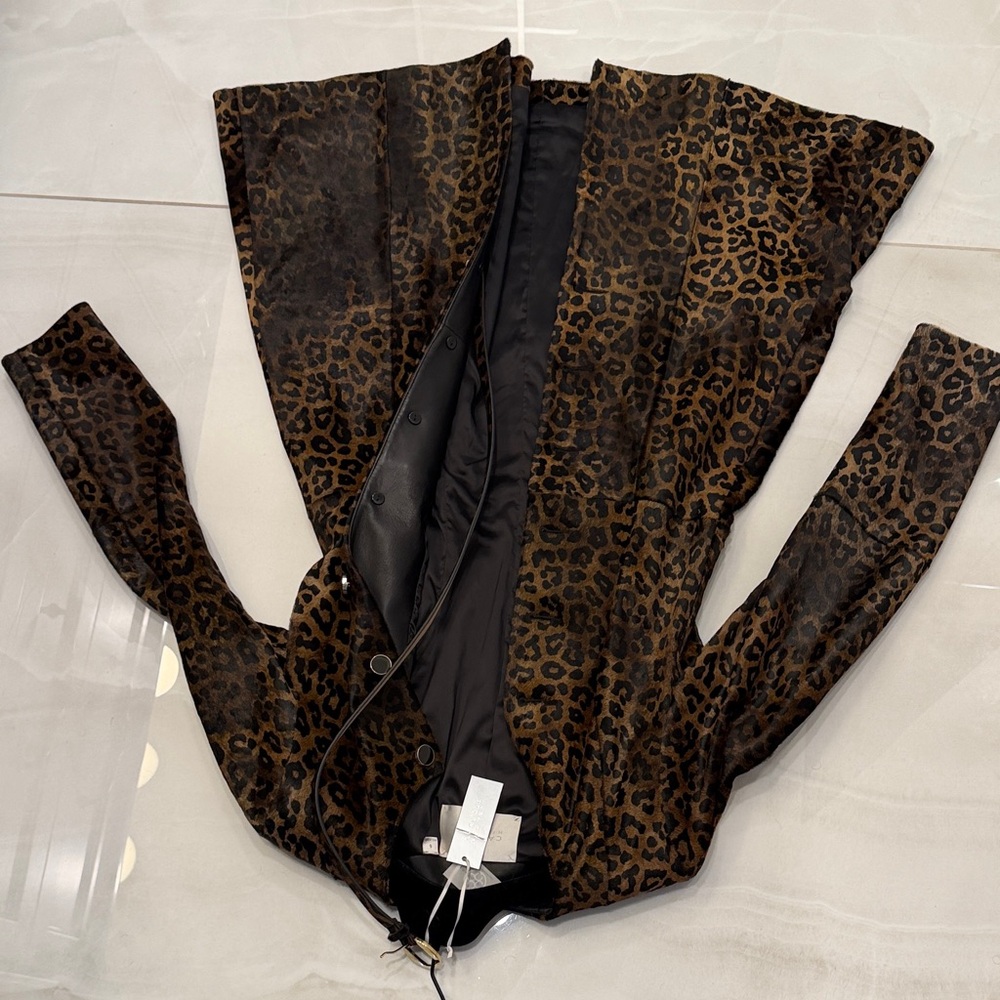 Carlisle Leopard Print Leather Jacket - Picture 4 of 15